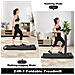 2 In 1 Tapis Roulant Elettrico Pieghevole,walking Pad 10 Km/h,tappeto Corsa Extra Large 42cm,con Telecomando E Display Lcd,telaio Rinforzato And 220lb Max Weight For Home Office Exercise Nero - Foto miniatura 5