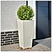 Fioriera da Giardino Bianca 35x35x75 cm in Acciaio - Foto miniatura 4