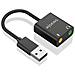AISENS A106-0769, USB-A, 2x 3.5 mm, 0,1 m, Nero - Foto miniatura 3