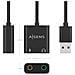AISENS A106-0769, USB-A, 2x 3.5 mm, 0,1 m, Nero - Foto miniatura 4