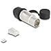 Spina modulare RJ45 Cat. 6A con accoppiatore passante e cappuccio di protezione IP66 antipolvere e impermeabile - Foto miniatura 3