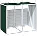Copribidone con Ruote per 2 Bidoni Verde 144x81x113 cm Acciaio - Foto miniatura 7
