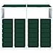 Copribidone con Ruote per 2 Bidoni Verde 144x81x113 cm Acciaio - Foto miniatura 5