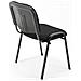 Set Di 6 Sedie Per Sala Attesa Ufficio Studio Conferenza Riunione Ospite Impilabili Imbottite In Tessuto Nero - Foto miniatura 3