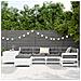 Set Divani Da Giardino 7 Pz Bianco In Legno Massello Di Pino - Foto miniatura 2