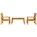 Lusso Casadino -  Set Da Salotto Da Giardino 3 Pz In Legno Massello Di Acacia - Foto miniatura 2