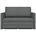 Divano letto a pavimento 2 in 1 Grigio scuro 124x71x78 cm Tessuto - Foto miniatura 6