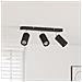 Faretto da soffitto 3 vie regolabile nero GU10 di - Foto miniatura 2