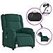 Poltrona Massaggiante Reclinabile Elettrica Verde Scuro Tessuto - Foto miniatura 6