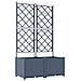 Fioriera da Giardino con Trellis 2 pcs Grigia 80x40x143 cm - Foto miniatura 1