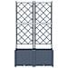Fioriera da Giardino con Trellis 2 pcs Grigia 80x40x143 cm - Foto miniatura 4
