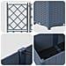 Fioriera da Giardino con Trellis 2 pcs Grigia 80x40x143 cm - Foto miniatura 7