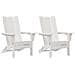 Sedie Adirondack Pieghevoli  2 pcs Bianca 74.5x80.5x90 cm HDPE, Sedia Adirondack Pieghevole  Bianca 74.5x80.5x90 cm HDPE - Foto miniatura 1