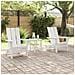Sedie Adirondack Pieghevoli  2 pcs Bianca 74.5x80.5x90 cm HDPE, Sedia Adirondack Pieghevole  Bianca 74.5x80.5x90 cm HDPE - Foto miniatura 3