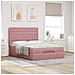 Struttura Letto Pouf con Materassi Rosa 140x190 cm in Velluto - Foto miniatura 4