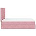 Struttura Letto Pouf con Materassi Rosa 140x190 cm in Velluto - Foto miniatura 9