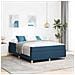 Letto a molle Blu e Blu Marino e Bianco 140 x 200 cm Tessuto - Foto miniatura 2