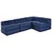 Cuscino 4 pcs Blu 70 x 70 x 54 cm Poliestere - Foto miniatura 1