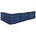 Cuscino 4 pcs Blu 70 x 70 x 54 cm Poliestere - Foto miniatura 8