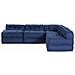 Cuscino 4 pcs Blu 70 x 70 x 54 cm Poliestere - Foto miniatura 9