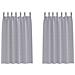 Tende con tende 2 pcs Grigio Metallico Poliestere - Foto miniatura 1