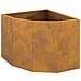 Vaso d'angolo Ruggine 45 x 45 x 35 cm acciaio corten - Foto miniatura 1