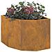 Vaso d'angolo Ruggine 45 x 45 x 35 cm acciaio corten - Foto miniatura 3