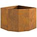 Vaso d'angolo Ruggine 45 x 45 x 35 cm acciaio corten - Foto miniatura 6