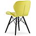 Sedia in velluto Valora WAKO con gambe gialle e nere, design moderno - Foto miniatura 4