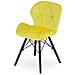 Sedia in velluto Valora WAKO con gambe gialle e nere, design moderno - Foto miniatura 6
