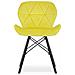 Sedia in velluto Valora WAKO con gambe gialle e nere, design moderno - Foto miniatura 2