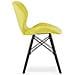 Sedia in velluto Valora WAKO con gambe gialle e nere, design moderno - Foto miniatura 5