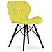 Sedia in velluto Valora WAKO con gambe gialle e nere, design moderno - Foto miniatura 1