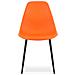 Sedia WAT arancione / gambe nere x 3 - Foto miniatura 7