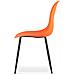 Sedia WAT arancione / gambe nere x 3 - Foto miniatura 4