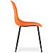 Sedia WAT arancione / gambe nere x 3 - Foto miniatura 6