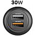 Caricatore Per Auto Accendisigari 30w 2x Usb Quick Charge 3.0, Nero - Foto miniatura 2