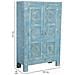 Armadio In Legno Blu Fatto A Mano, 107x41x171h Cm - Foto miniatura 3
