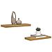 Scaffale da parete 2 pcs Marrone 50 x 23 x 4 cm - Foto miniatura 3