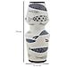 Vaso Fish Double In Ceramica Bianca Con Decoro A Pesci Blu 14x34 Cm - Foto miniatura 7