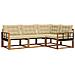 Set di divani con cuscino 4 pcs Naturale e Beige - Foto miniatura 1