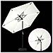 Parasol da Giardino con Luci LED 270 x 270 cm Poliestere Crema - Foto miniatura 2