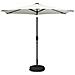 Parasol da Giardino con Luci LED 270 x 270 cm Poliestere Crema - Foto miniatura 1