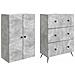 Set di armadi 2 pcs Grigio Cemento 66 x 34,5 x 90 cm - Foto miniatura 3