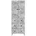Set di armadi 2 pcs Grigio Cemento 66 x 34,5 x 90 cm - Foto miniatura 4