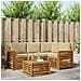 Set di divani da esterno con cuscino 5 pcs Naturale e Beige - Foto miniatura 2