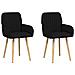 Sedie da pranzo 2 pcs Tessuto Nero 56,5 x 50 x 87,5 cm - Foto miniatura 1