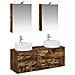 Set di mobili per il bagno 5 pcs Rovere Fumo - Foto miniatura 1