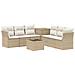 Set di divani 8 pz Beige e Bianco Crema - Foto miniatura 1
