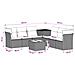 Set di divani 8 pz Beige e Bianco Crema - Foto miniatura 7